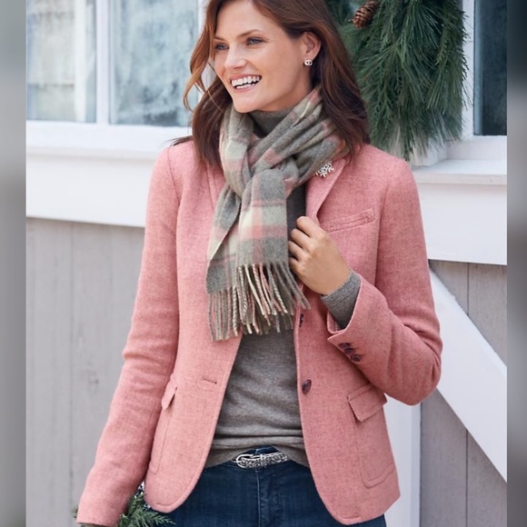 talbots pink wool coat